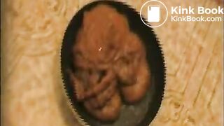 Giant pile of poop in a pan