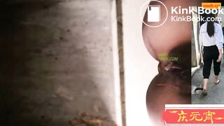 Girl Chinese pooping pis toilet.T04