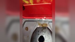 eating shit from porta potty 2