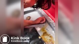 eating shit from porta potty 2