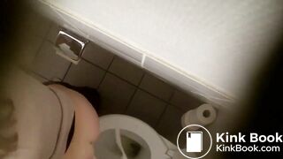 Office Girl Poops on Toilet - video 2
