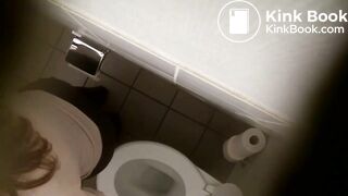 Office Girl Poops on Toilet - video 2
