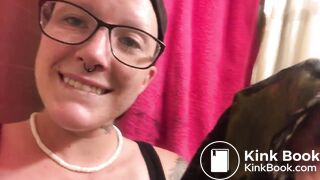 Shit licked by tongue