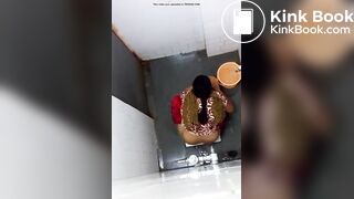 Indian aunty toilet peeing hidden captured
