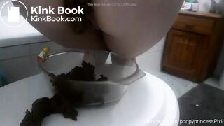 pooping on a toy teddy