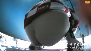 Girl Chinese pooping pis toilet JA_15