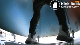 Girl Chinese pooping pis toilet JA_15
