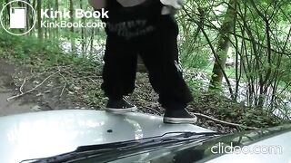 Girl Shitting on a Car