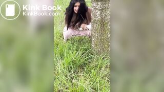 Latina Instagram girl poops outside