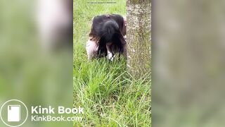 IG Model takes a dump outside