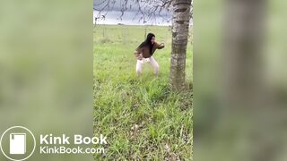 IG Model takes a dump outside