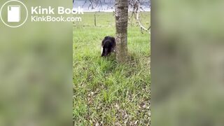 IG Model takes a dump outside