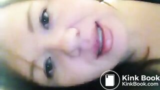 Asian girl tastes her shit