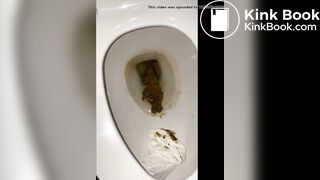 Girl pooping at building site