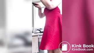 milf punching banana in the ass and shitting on kitchen