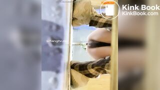 Girl Chinese pooping pis toilet.D08