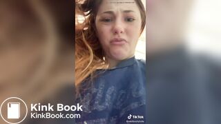 Ginger girl pooping on toilet