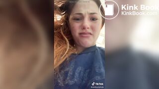 Ginger girl pooping on toilet