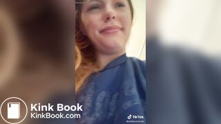 Ginger girl pooping on toilet