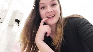 Pooping on public toilet floor