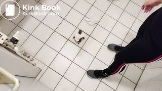 Pooping on public toilet floor