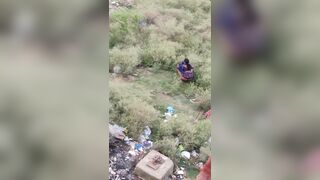 Desi aunty caught pooping