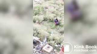 Desi aunty caught pooping