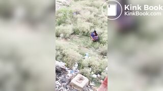 Desi aunty caught pooping