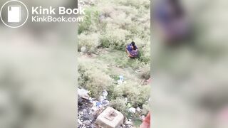 Desi aunty caught pooping