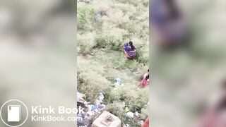 Desi aunty caught pooping