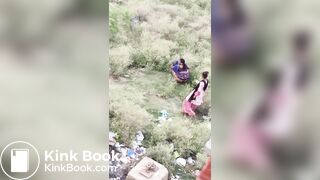Desi aunty caught pooping