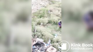 Desi aunty caught pooping