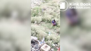 Desi aunty caught pooping