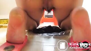 Chinese Girl Grinds Shit into Panties
