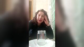 Spanish milf packs her shit for shipping