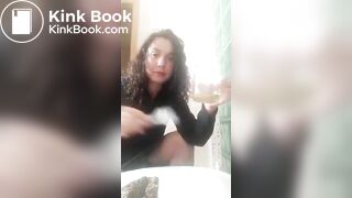 Spanish milf packs her shit for shipping