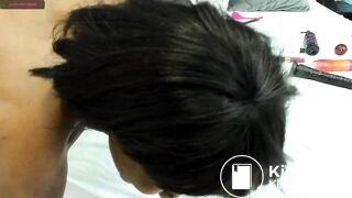 Ebony shits then showers