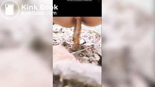 korean girl poop in a forest 2