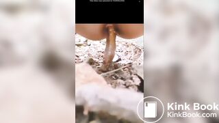 korean girl poop in a forest 2