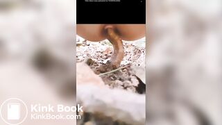 korean girl poop in a forest 2