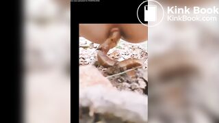 korean girl poop in a forest 2