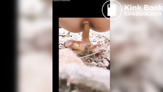 korean girl poop in a forest 2