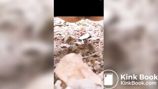 korean girl poop in a forest 2
