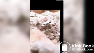 korean girl poop in a forest 2
