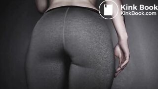 Women shitting in grey leggings