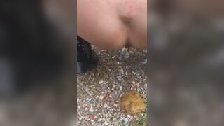 Woman has diarrhea in public parking lot