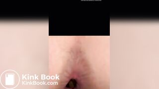 White girl releases a long turd