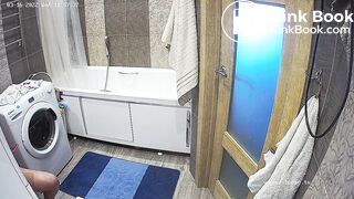 Woman pooping in Toilet 300