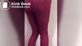 Massive shit in red pants