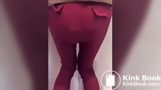 Massive shit in red pants